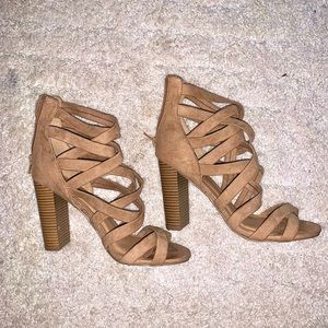Tan Strappy Heels